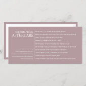 Wenkbrauw Microblading Nazorg Pastel Roze Bedankkaart (Voorkant / Achterkant)