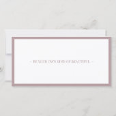 Wenkbrauw Microblading Nazorg Pastel Roze Bedankkaart (Achterkant)