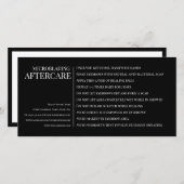 Wenkbrauw Microblading Nazorg Zwart Horizontaal Bedankkaart (Voorkant / Achterkant)