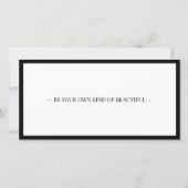 Wenkbrauw Microblading Nazorg Zwart Horizontaal Bedankkaart (Achterkant)