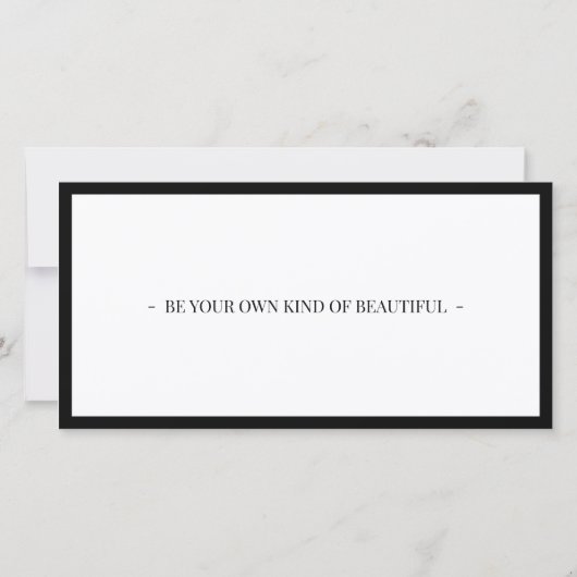 Wenkbrauw Microblading Nazorg Zwart Horizontaal Bedankkaart (Achterkant)