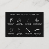 Wenkbrauw na zorginstructies Abstracte Waterverf Visitekaartje (Achterkant)