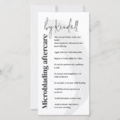 Wenkbrauw nazorg Eenvoudig wit vet belettering Bedankkaart (Voorkant)