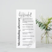 Wenkbrauw nazorg Eenvoudig wit vet belettering Bedankkaart (Staand voorkant)