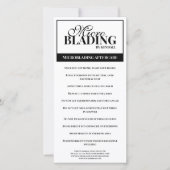 Wenkbrauw nazorg eenvoudige zwart wit instructie bedankkaart (Voorkant)