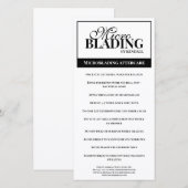 Wenkbrauw nazorg eenvoudige zwart wit instructie bedankkaart (Voorkant / Achterkant)