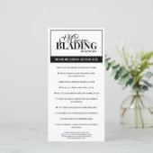 Wenkbrauw nazorg eenvoudige zwart wit instructie bedankkaart (Staand voorkant)