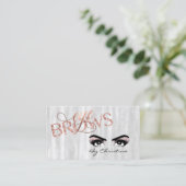 Wenkbrauw Oog Rose Goud Threading Microblading Kle Visitekaartje (Staand voorkant)