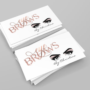 Wenkbrauw Oog Roze Goud Threading Microblading Kle Visitekaartje