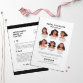 Wenkbrauw permanente make-up nazorg instructies visitekaartje