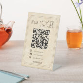 wenkbrauw QR code business scan me social media Reclamebord Met Voetstuk (Insitu)