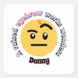 Wenkbrauw Sass: Een Opgetrokken Wenkbrauw Doet Won Vierkante Sticker