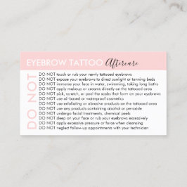 Wenkbrauw Tattoo vermijdt adviezen nazorg Visitekaartje