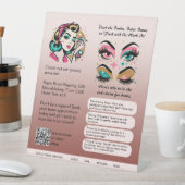 ⭐️Wenkbrauw vormgeven teken Sjabloon Blush Dusty P Reclamebord Met Voetstuk (Insitu)