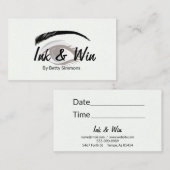 Wenkbrauw Wimper Beauty Technician Waxsalon Visitekaartje (Voorkant / Achterkant)