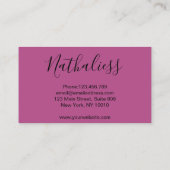 Wenkbrauw Wimper Ontwerp Paarse Elegantie Visitekaartje (Achterkant)