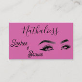 Wenkbrauw Wimper Ontwerp Paarse Elegantie Visitekaartje (Voorkant)