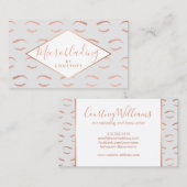 Wenkbrauwen en wimpers Microblading Grijs/Roos Gou Visitekaartje (Voorkant / Achterkant)