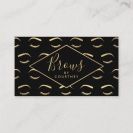 Wenkbrauwen en wimpers Patroon Zwart/Goud Visitekaartje