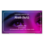 Wenkbrauwen en wimpers technicus magnetisch visitekaartje (Voorkant)