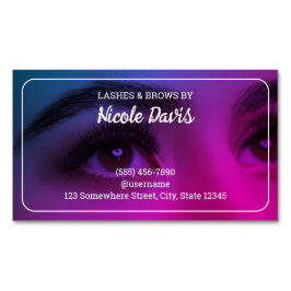 Wenkbrauwen en wimpers technicus magnetisch visitekaartje