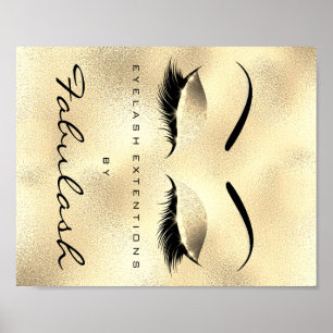 Wenkbrauwen GlamGlitter van de Naam van de Salon Poster