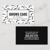 Wenkbrauwen Nazorg permanent wenkbrauwpatroon Visitekaartje (Voorkant / Achterkant)