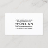 Wenkbrauwen Nazorg Permanente Wenkbrauw Eenvoudige Visitekaartje (Achterkant)