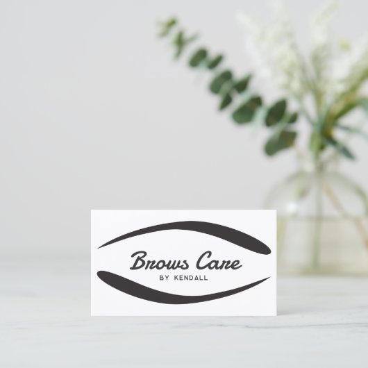 Wenkbrauwen Nazorg Permanente Wenkbrauw Eenvoudige Visitekaartje (Staand voorkant)