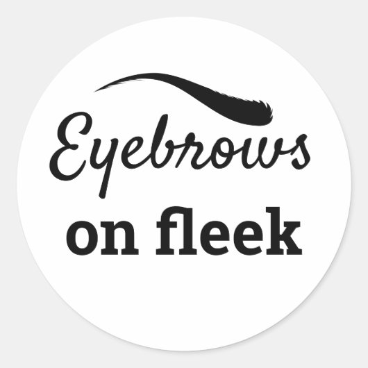 Wenkbrauwen op Fleek Trendy Flawless Styled, ZFJ Ronde Sticker (Voorkant)