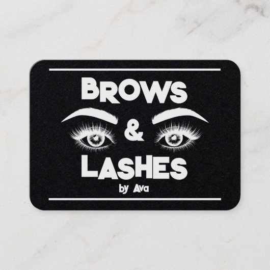 Wenkbrauwen wimpers visitekaartje (Voorkant)
