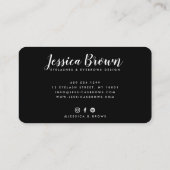 Wenkbrauwwimpers roos gouden glitter naam glam zwa visitekaartje (Achterkant)