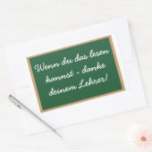 Wenn du das lesen kannst - danke deinem Lehrer! Rechthoekige Sticker (Envelop)