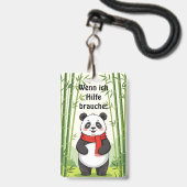 "Wenn ich Hilfe brauche:" Ausweis Badge (Voorkant met koord)