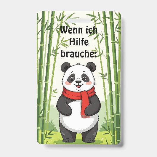 "Wenn ich Hilfe brauche:" Ausweis Badge (Voorkant)