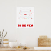 wenn je aan de uitzicht VW Kever Poster (Keuken)