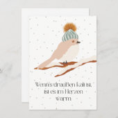 Wenn‘s draußen kalt ist… bedankkaart (Voorkant / Achterkant)