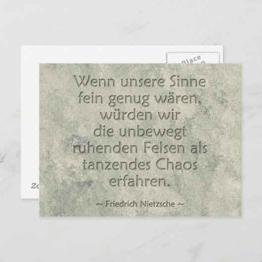 Wenn unsere Sinne Briefkaart (Voorkant / Achterkant)