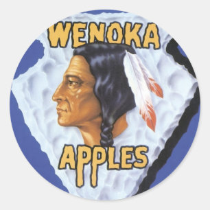 Wenoka appels ronde sticker