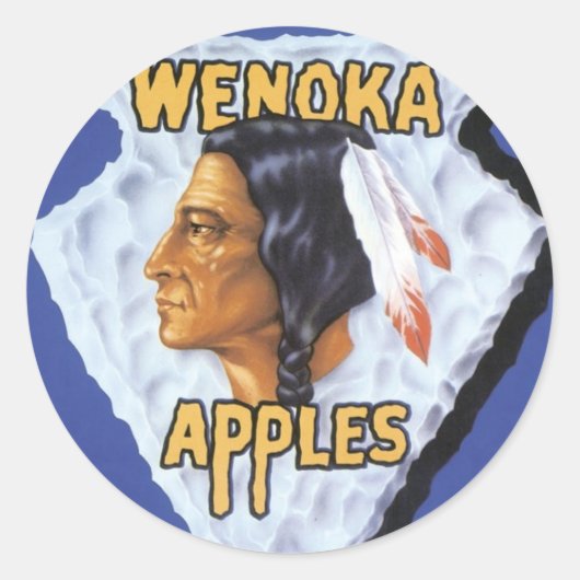 Wenoka appels ronde sticker (Voorkant)