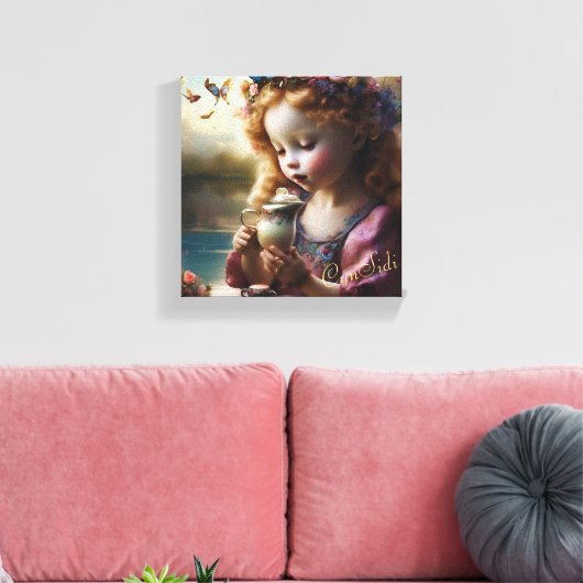 Wens 2 voor thee canvas afdruk (Insitu (Woonkamer))