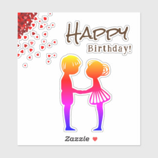 Wens aan lief hart sticker