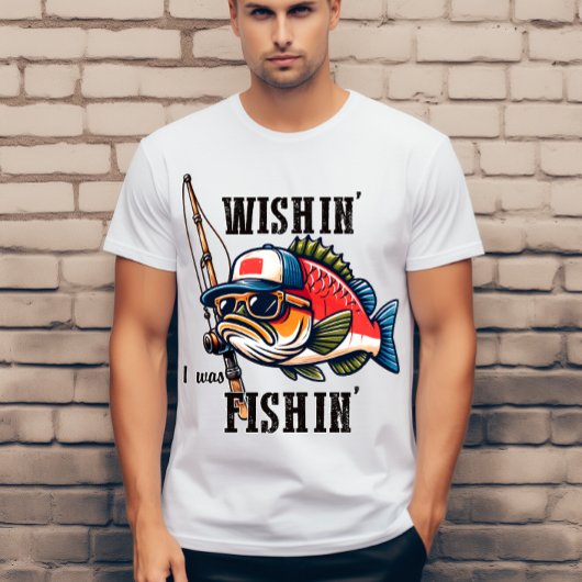 Wens dat ik aan het vissen was t-shirt