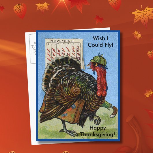  wens dat ik de Thanksgiving van Turkije zou kunne Feestdagenkaart