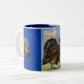 wens dat ik de Thanksgiving van Turkije zou kunne Tweekleurige Koffiemok (Voorkant links)