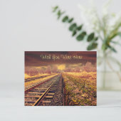 "Wens dat je hier was" Railroad Tracks Briefkaart (Staand voorkant)