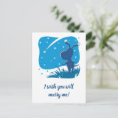 Wens dat je met me trouwt Hondenpuppy die sterrena Briefkaart (Staand voorkant)