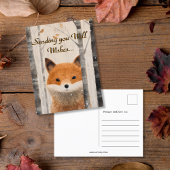 Wens grillige Herfst Forest Fox Briefkaart