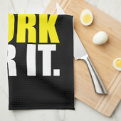 Wens het niet. Werk ervoor. - MOTIVATIE Theedoek (Quarter Fold)