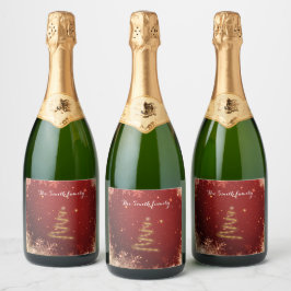 Wens iemand een gelukkig en succesvol nieuw jaar m sparkling wijnetiket